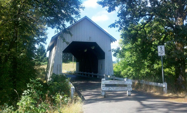 covered bridge on sheep barn road
