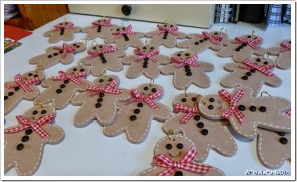 wooden Gingerbread men tags. tree decorations