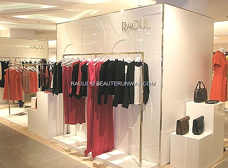 RAOUL PRE-FALL 2012 WOMEN COLLECTION PRINTEMPS HAUSSMANN PARIS SAKS FIFTH AVENUE NEW YORK OPENED  Shalom Mini Saddle bags, Carolyn leather clutches, vibrant colour blocking shoes and stylish buckle accessories maxis, saddle dresses 