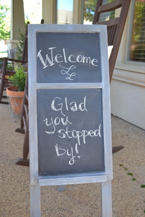 chalkboard easel