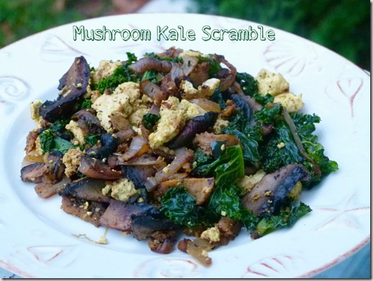 mushroom kale scramble