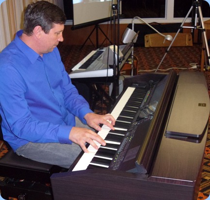 Vladimir Shilov played a great variety of music from Russian love songs to blues with some latin interludes using the basic rhythm machine for effect. Vladimir was very complimentary about the sound and expressiveness of the Club's Clavinova CVP-509.