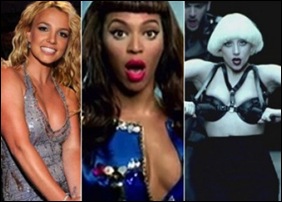 Britney Spears, Beyonce and Lady Gaga
