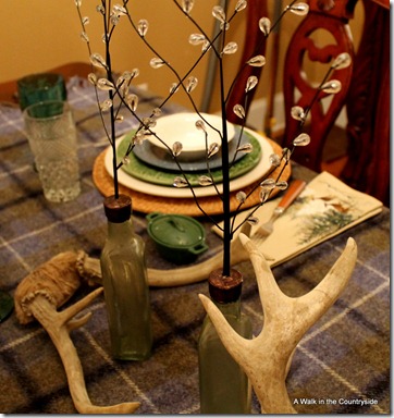 A Walk in the Countryside: Winter tablescape with plaid blanket