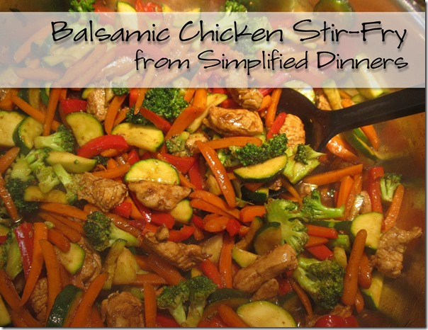 Simplified Dinners Balsamic Chicken Stir Fry