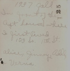 Alice Jinny Addle Verna 1937 Fall back
