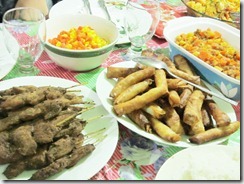 barbecue, corn and carrots, 240baon
