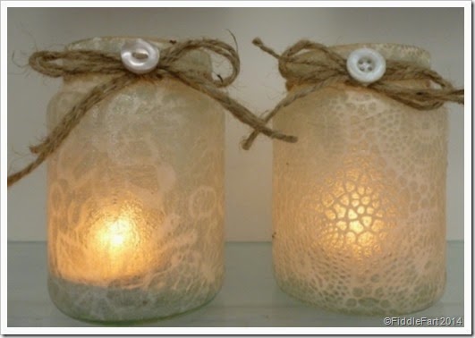 Lace effect tealight holders