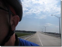 Zeke descending the Cross Island Parkway bridge