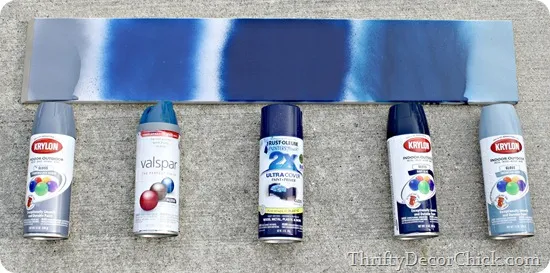 blue spray paints