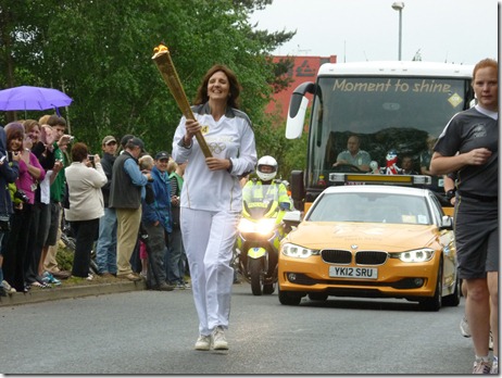 Olympic Torch Relay 2012 - Crewe - torch bearer Crewe Green Road 2