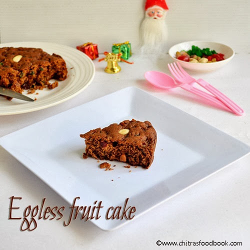 Eggless christmas fruit cake