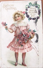 vintage 1910 Happy Birthday postcard