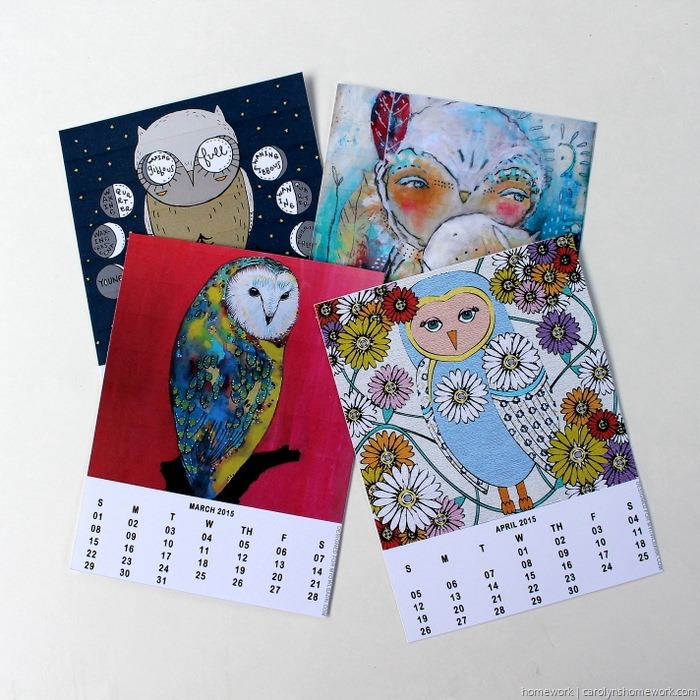 2015 Owl Lovers Calendar via homework (2)