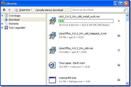 Firefox 20 cronologia download