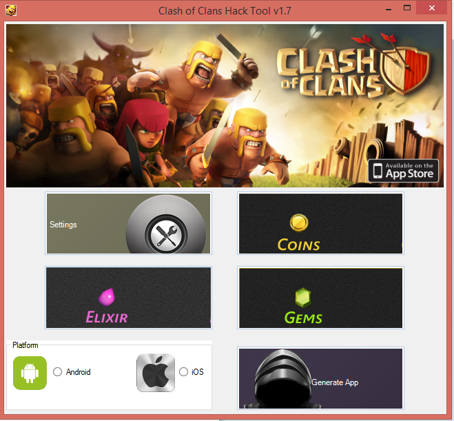 Clash of Clans Hack App Generator