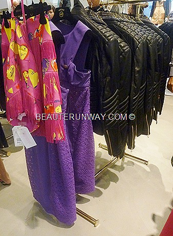 H&M Singapore Versace leather jacket purple dress 