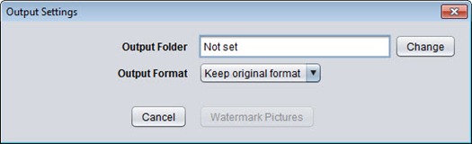 Setting lokasi output di Free Watermark Software
