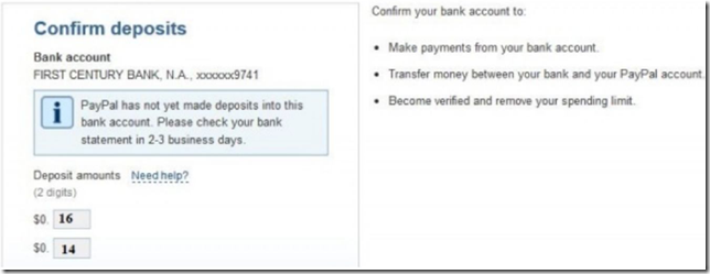 Paypal verification image