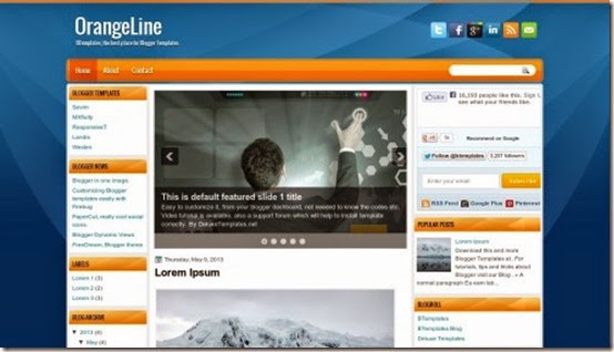 orangeline-blogger-template
