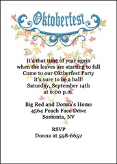 party invitations with Oktoberfest leaves party invitations with Oktoberfest leaves