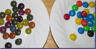 UNREAL candies vs. M&M's size comparison