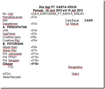 Contoh Slip Gaji Ms Word - Cable Tos