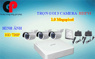báo giá lắp đặt trọn gói 3 camera AHD 720P