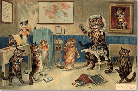 Louis Wain cat classroom