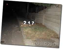Reflective concrete curb street numbers