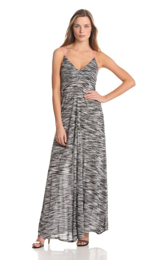 Pretty Things: eight sixty Women's Space Dye V-Neck Gathered Bust Maxi ...