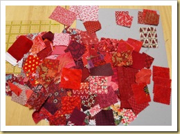 Red crumbsize scraps