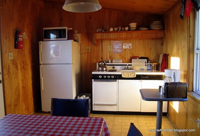 Inside the camp kitchen