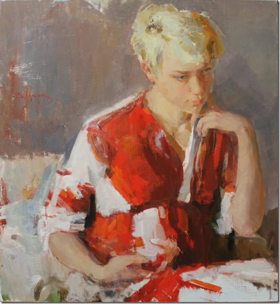 Portrait of my wife, A. Suvorova-Vadim-Suvorov-ENKAUSTIKOS