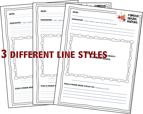 3 styles of lines for famous artists report 3 styles of lines for famous artists report