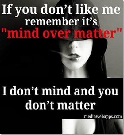 mind over matter