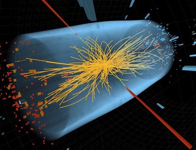representação de sinal da existência do bóson de Higgs