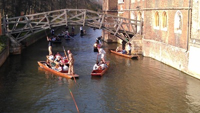 'Punt Rage' near the Mathematical Bridge