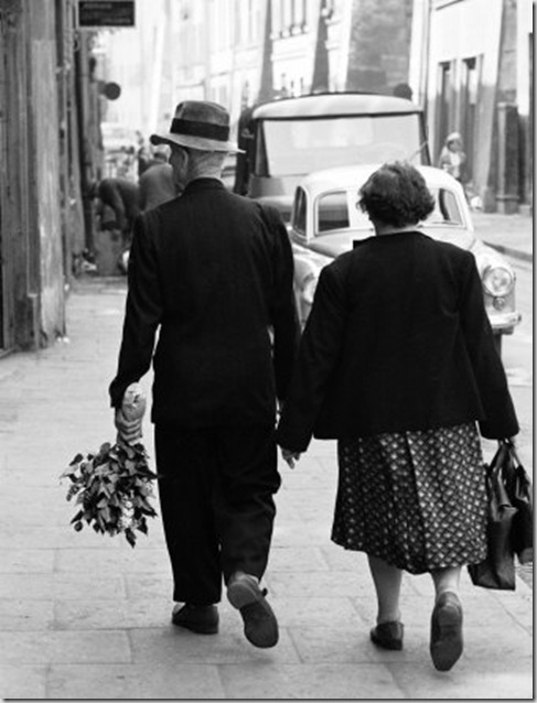 Elderly Polish Couple Walking Hand in Hand (Paul Schutzer, LIFE Magazine archives)
