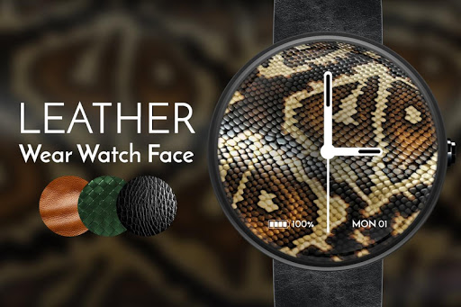 Leather: Elegant Watch Face