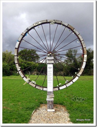 Wheel of remembrance at Blackball of workers and miners killed since 1990.