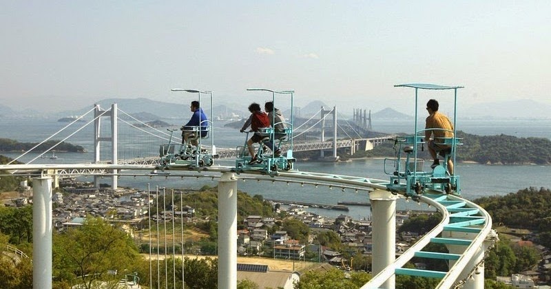 SkyCycle A Pedal Powered Roller Coaster in Japan Amusing Planet