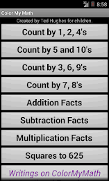 Color My Math Facts poster 5