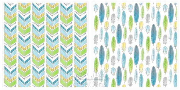 2014 May 12 Spoonflower fabric designs budgie feather chevron