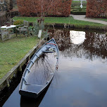 sinking boat at the zaanse schans in zaandam in Zaandam, Netherlands 