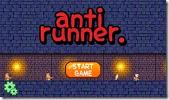 الواجهة الرئيسية للعبة ضد الجرى Anti Runner للأندرويد - screen shot 1