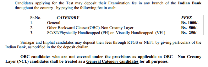 Exam fee deatils CSIR life sciences june2015