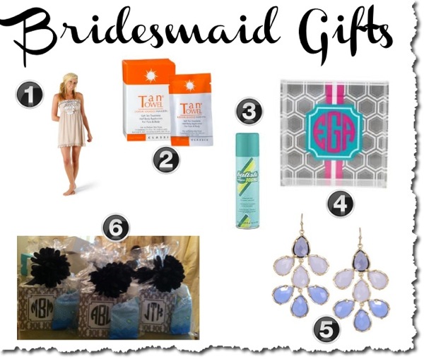 Bridesmaid Gifts Collage
