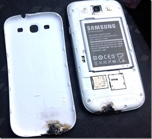 Galaxy S3 terbakar