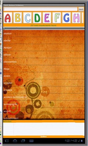 Dictionnaire Fran&ccedil;ais-Bambara Screenshot